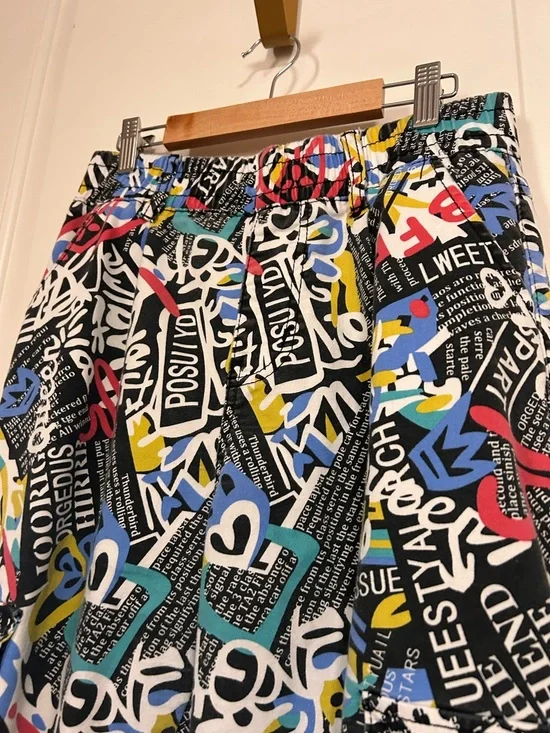 ✨💙 90s Vintage Bold Streetwear Graphic Cargo Pants 💫♥️ - Picture 6 of 13